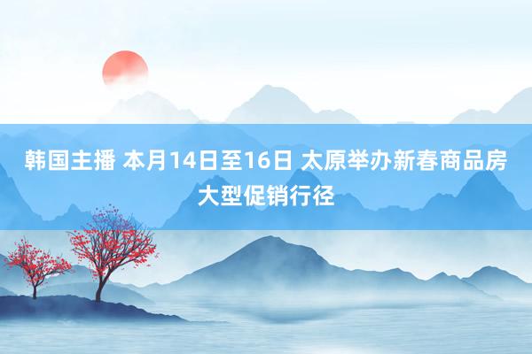 韩国主播 本月14日至16日 太原举办新春商品房大型促销行径