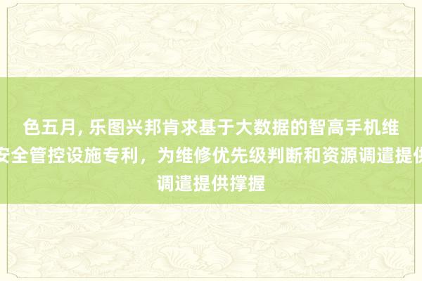 色五月, 乐图兴邦肯求基于大数据的智高手机维修的安全管控设施专利，为维修优先级判断和资源调遣提供撑握