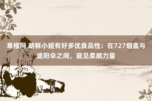 草榴网 朝鲜小姐有好多优良品性：在727烟盒与遮阳伞之间，窥见柔顺力量
