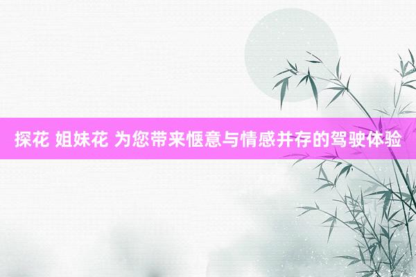探花 姐妹花 为您带来惬意与情感并存的驾驶体验