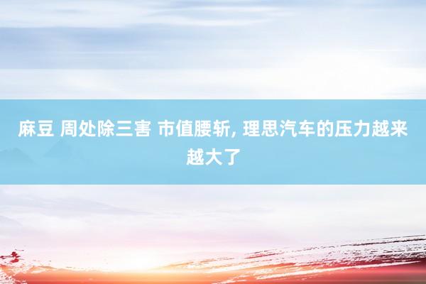 麻豆 周处除三害 市值腰斩, 理思汽车的压力越来越大了