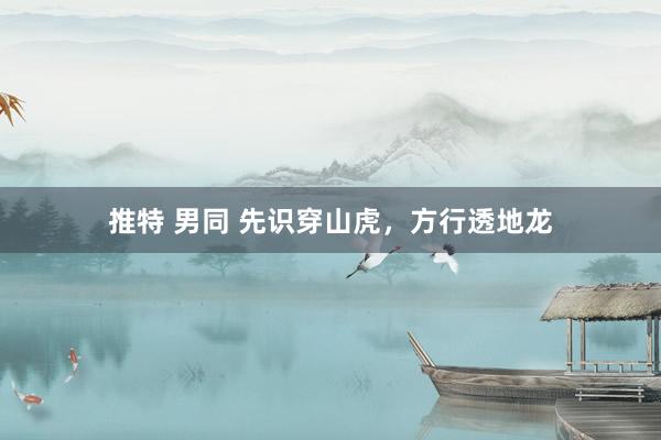 推特 男同 先识穿山虎，方行透地龙