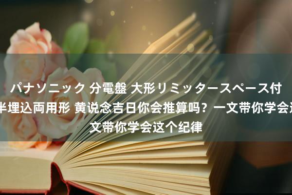パナソニック 分電盤 大形リミッタースペース付 露出・半埋込両用形 黄说念吉日你会推算吗？一文带你学会这个纪律