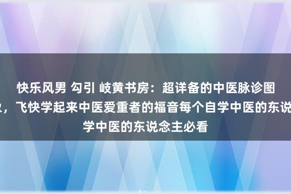快乐风男 勾引 岐黄书房：超详备的中医脉诊图！28脉象，飞快学起来中医爱重者的福音每个自学中医的东说念主必看