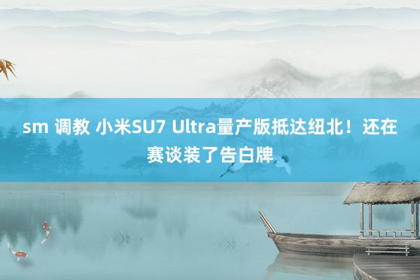 sm 调教 小米SU7 Ultra量产版抵达纽北！还在赛谈装了告白牌